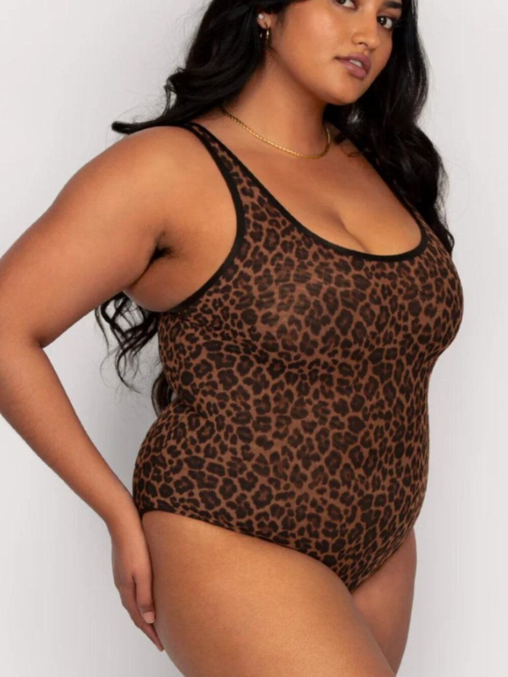 Victoria's Secret Leopard Print Sheer Mesh Bodysuit
